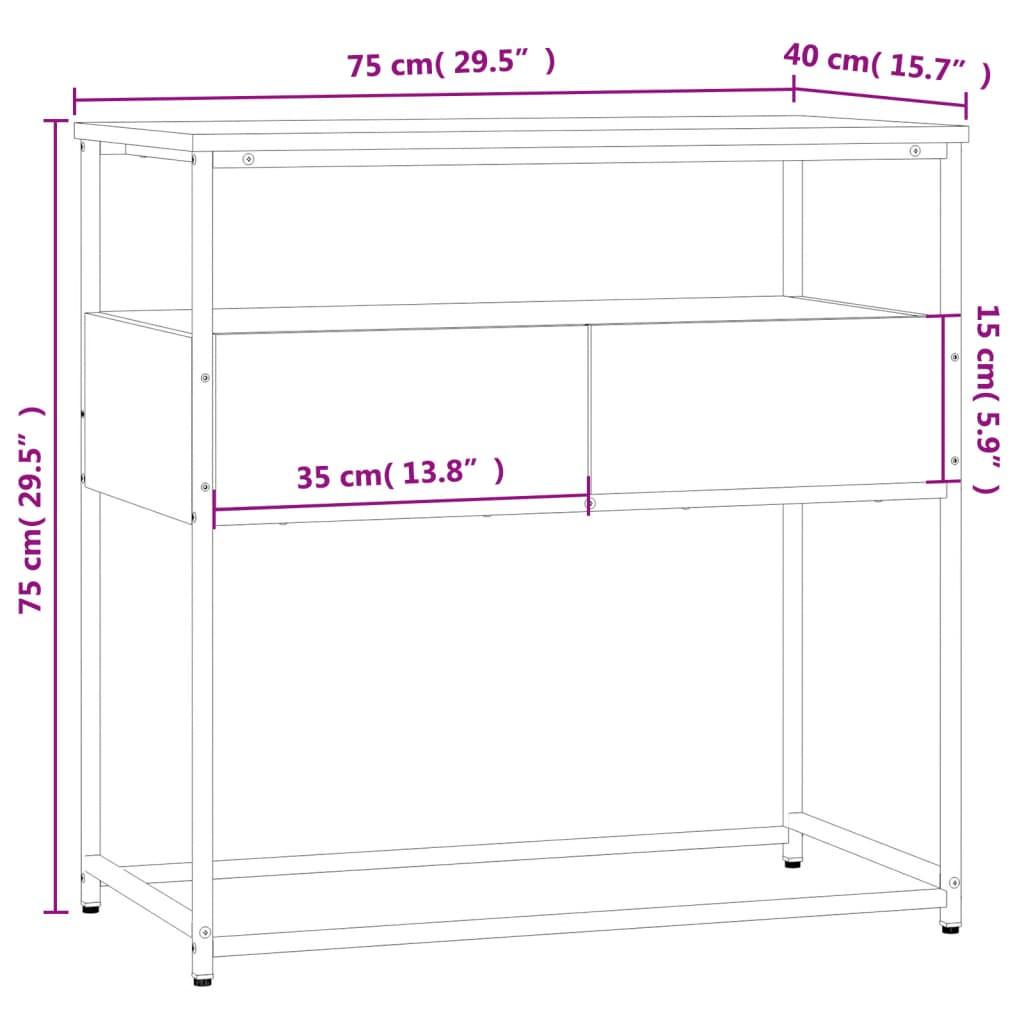 VidaXL Table console bois d'ingénierie  