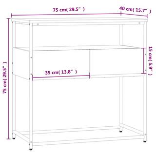 VidaXL Table console bois d'ingénierie  