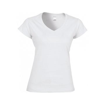 T-shirt donna con scollo a V Gildan Softstyle