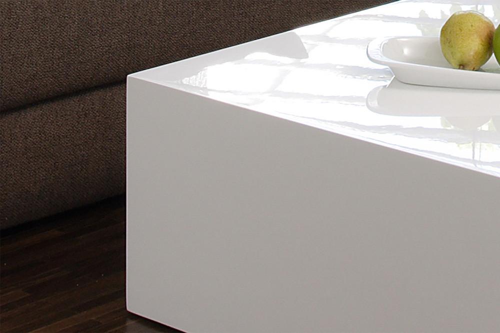 mutoni Table basse 60x60x30cm blanc  