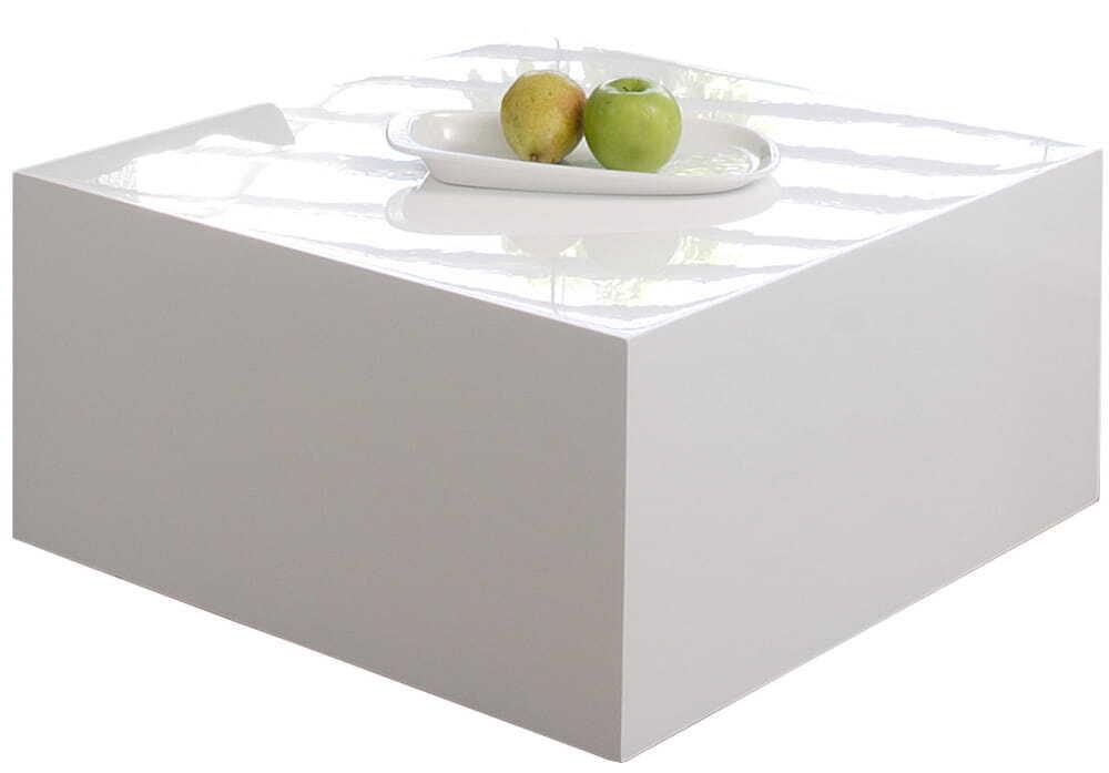 mutoni Table basse 60x60x30cm blanc  