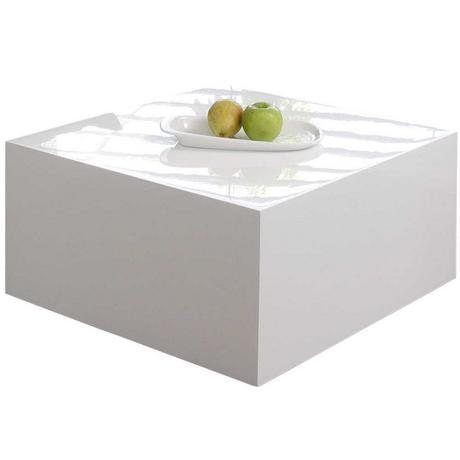 mutoni Table basse 60x60x30cm blanc  