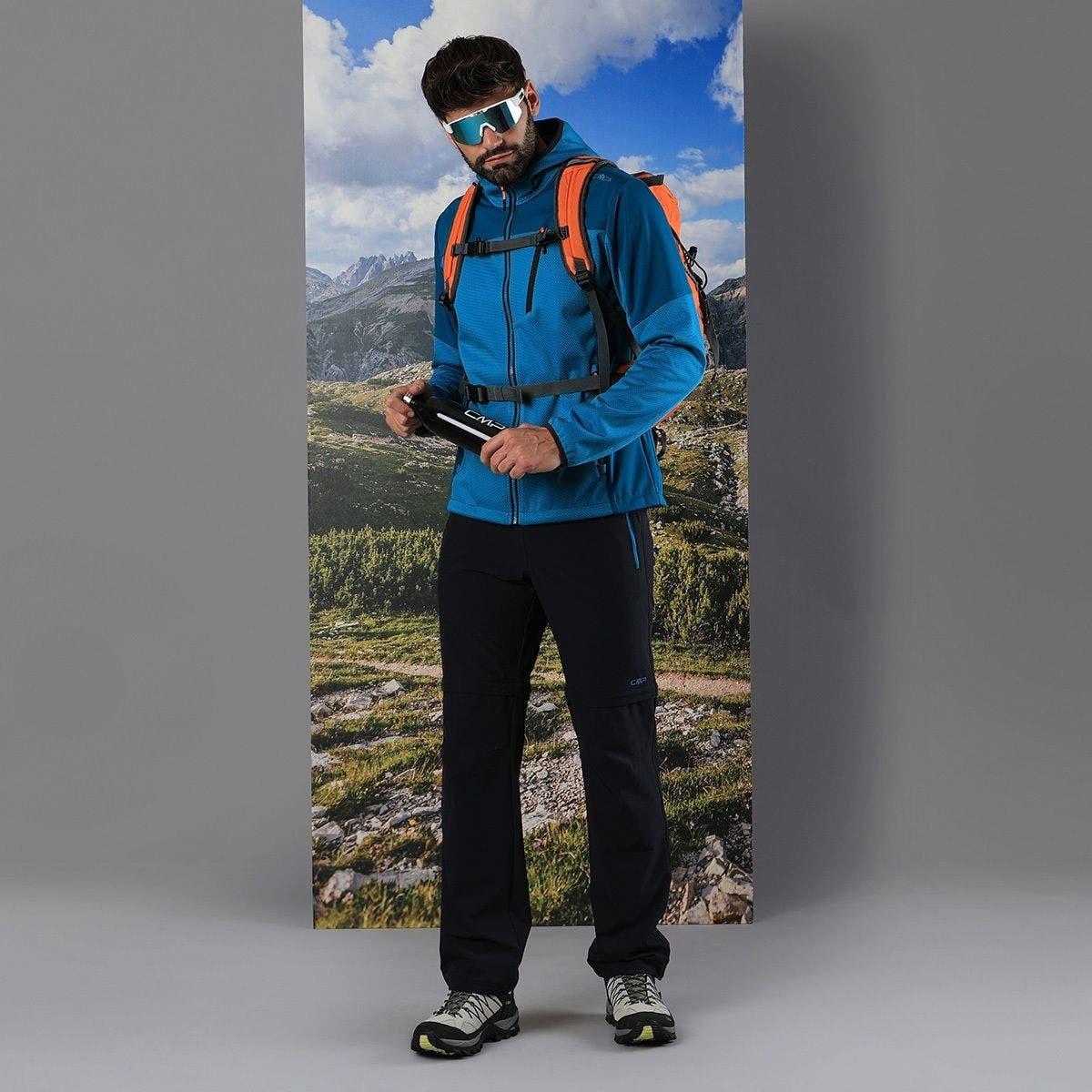 CMP Giacca Softshell con Motivo Jacquard  