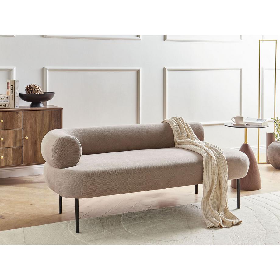Beliani Chaise longue côté gauche en Tissu Moderne MIRMANDE  