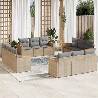 VidaXL set divano da giardino Polirattan  