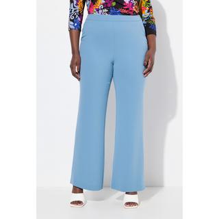 Ulla Popken  Pantalon de tailleur à jambe droite et large. Taille élastique 