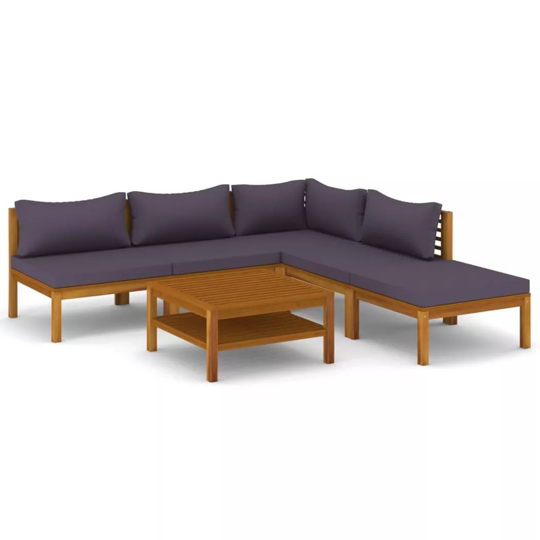 VidaXL - Garten-lounge-set akazienholz, One Size, Grau