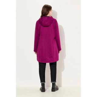 Ulla Popken  Veste technique HYPRAR à capuche, tissu Softshell imperméable, fermeture à glissière à double sens 