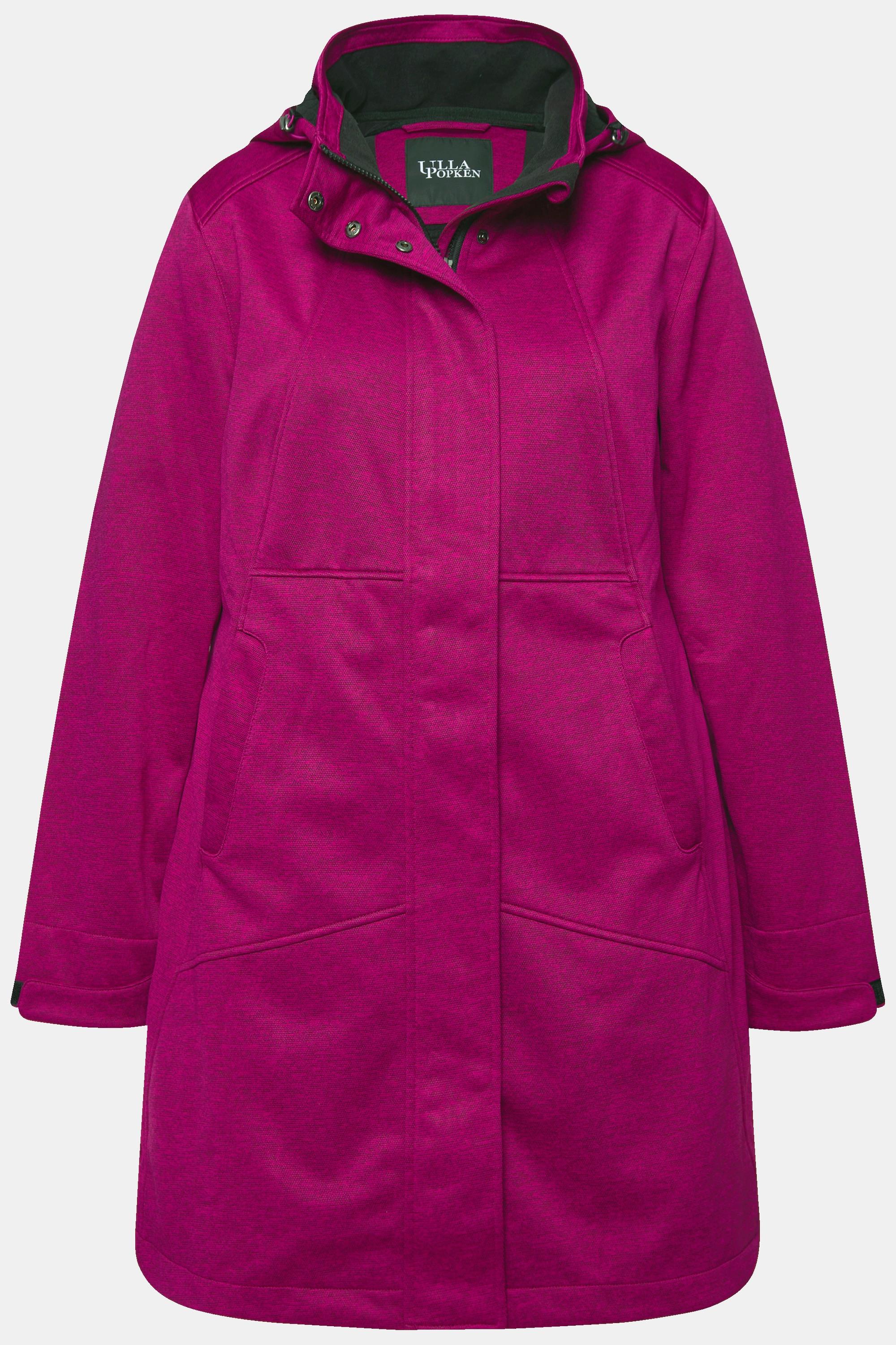 Ulla Popken  Veste technique HYPRAR à capuche, tissu Softshell imperméable, fermeture à glissière à double sens 