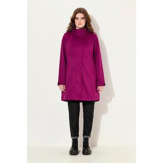 Ulla Popken  Veste technique HYPRAR à capuche, tissu Softshell imperméable, fermeture à glissière à double sens 