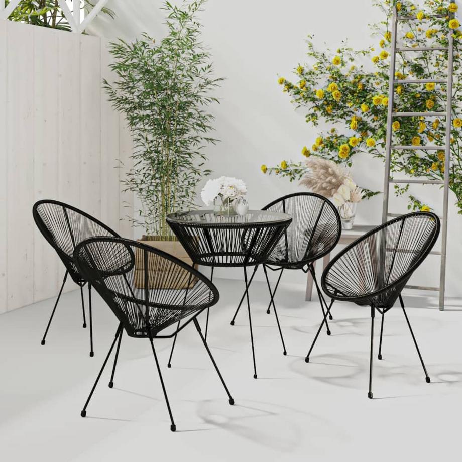 VidaXL set da pranzo Rattan  