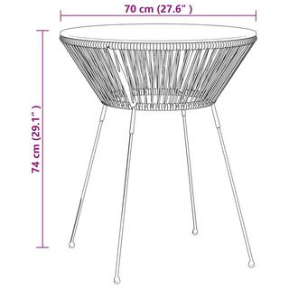 VidaXL Essgruppe rattan  