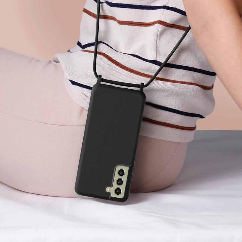 Avizar  Coque Cordon Samsung S21 FE Noir 