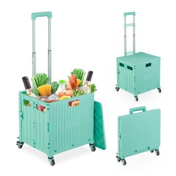 Zusammenklappbarer Einkaufswagen mit Rädern