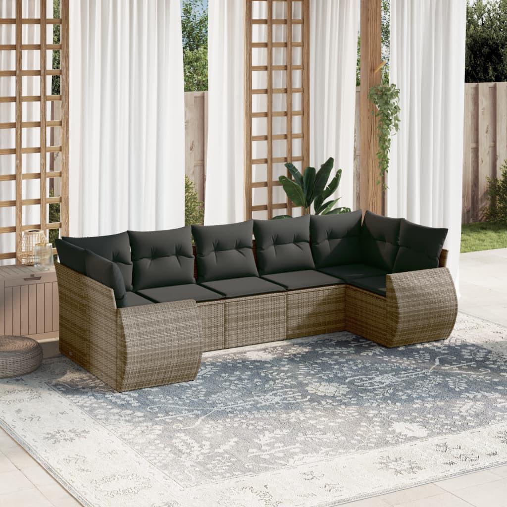 VidaXL set divano da giardino Polirattan  