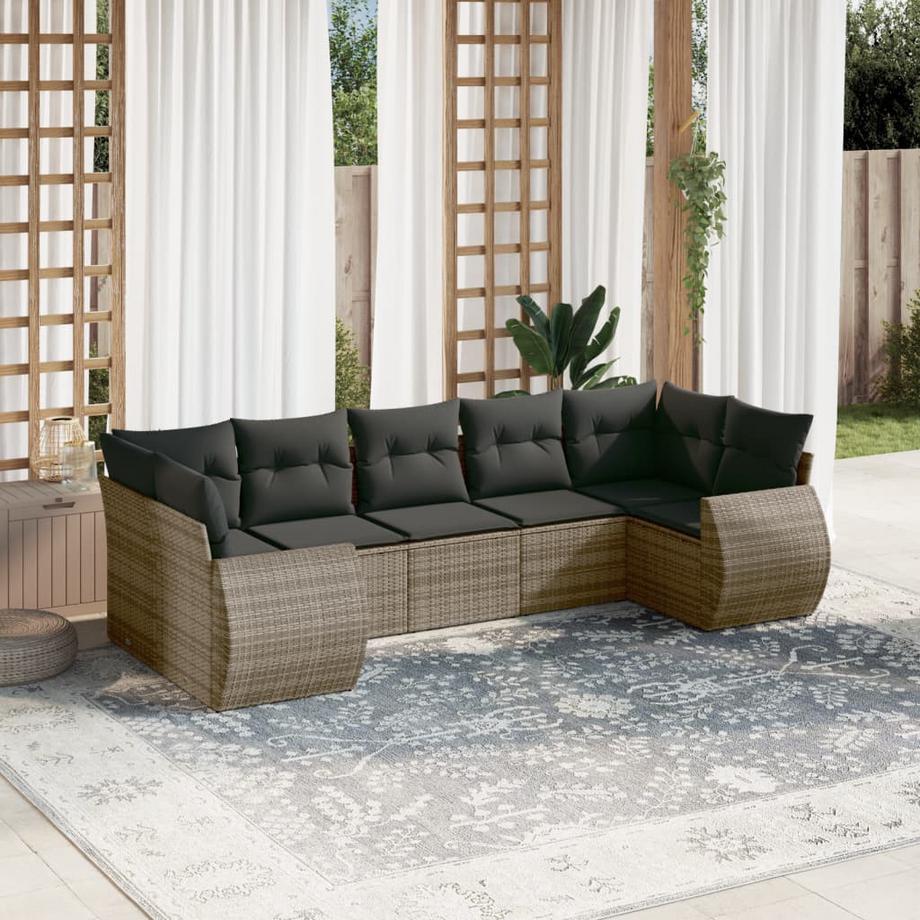 VidaXL Ensemble de canapés de jardin rotin synthétique  