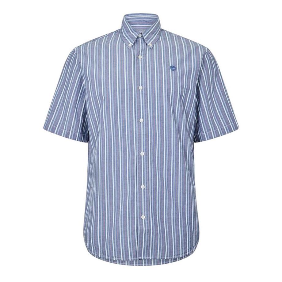 Camicia Button Down A Strisce Maniche Corte