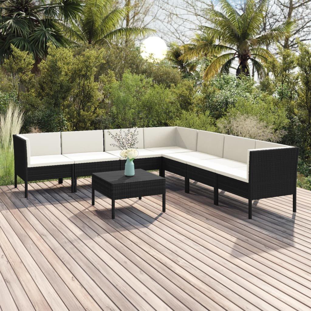 VidaXL Salon de jardin rotin synthétique  