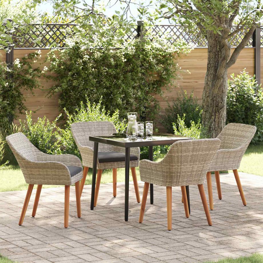 VidaXL Set da Pranzo per Giardino Polyrattan  