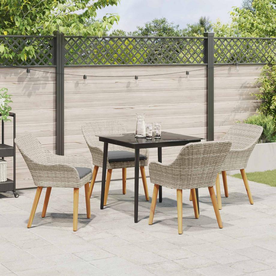 VidaXL Set da Pranzo per Giardino Polyrattan  
