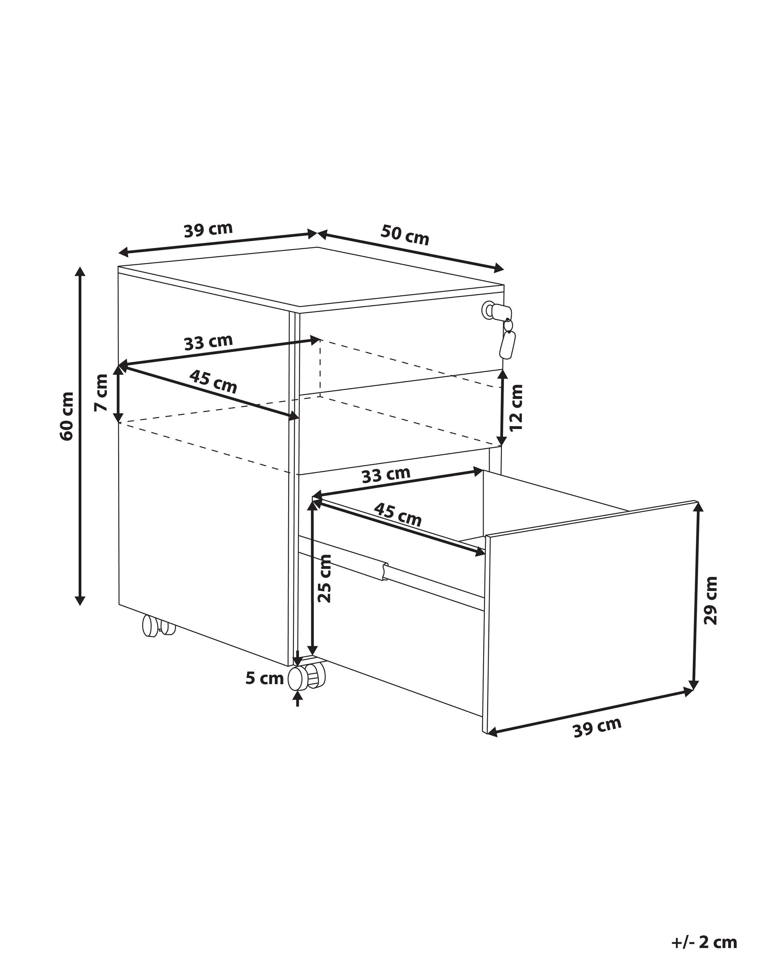 Beliani Meuble de rangement en Acier Moderne CAMI  