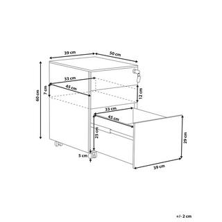 Beliani Meuble de rangement en Acier Moderne CAMI  