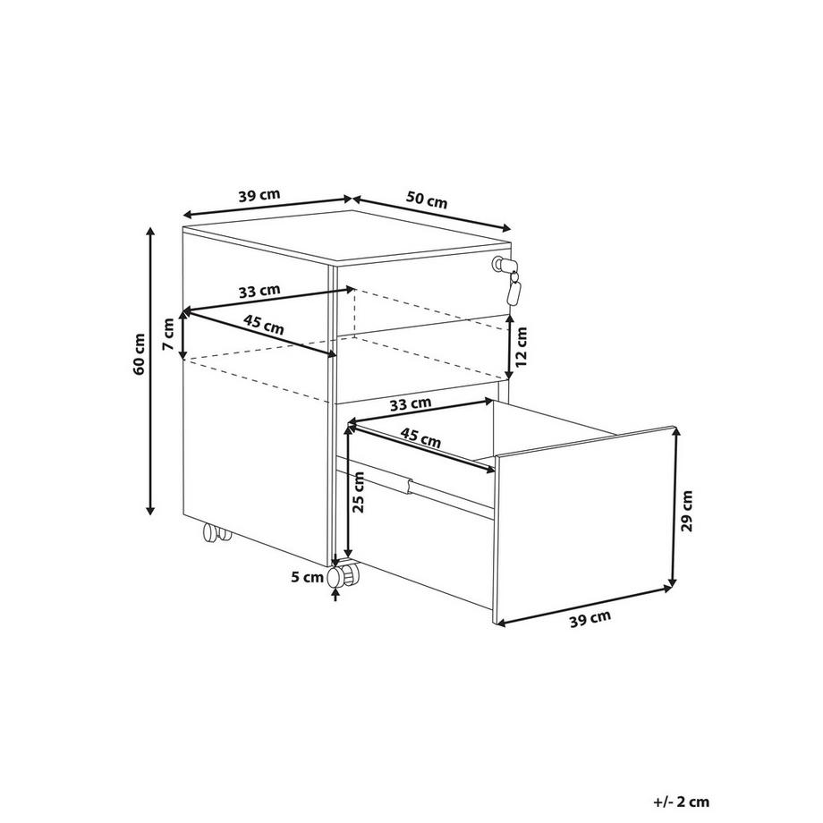 Beliani Meuble de rangement en Acier Moderne CAMI  