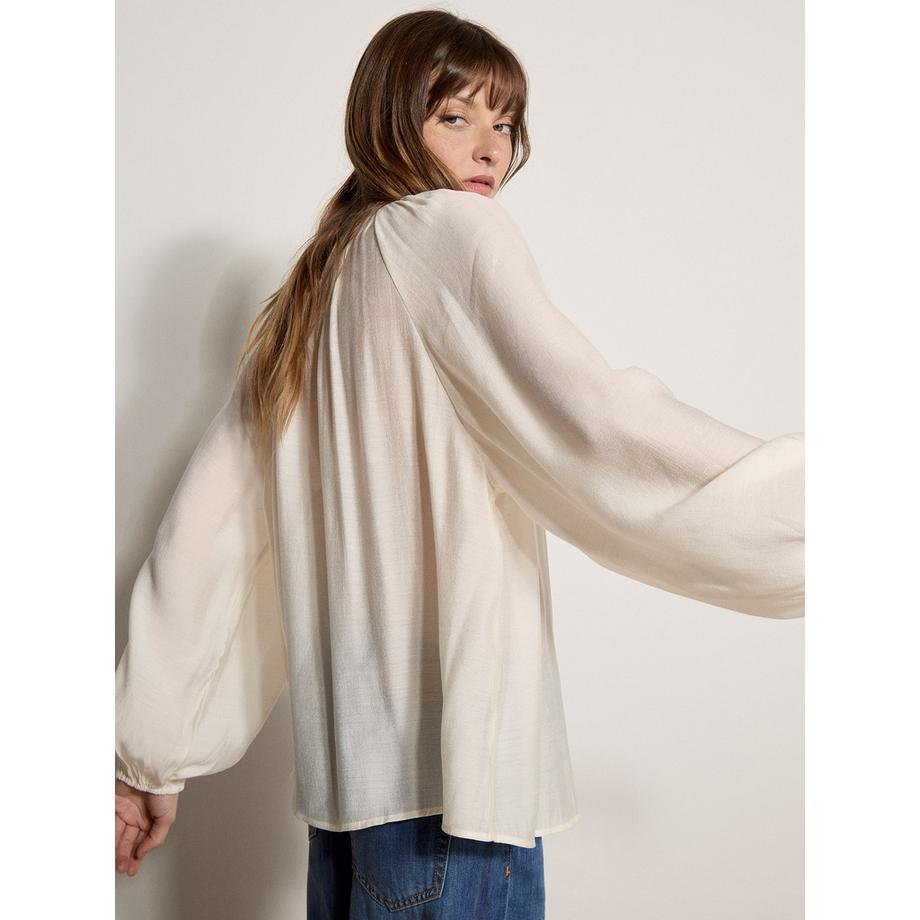 APRICOT Leichte Bluse mit Ballonärmeln  