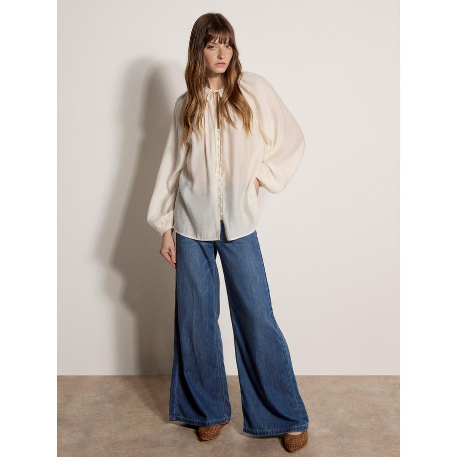 APRICOT Leichte Bluse mit Ballonärmeln  