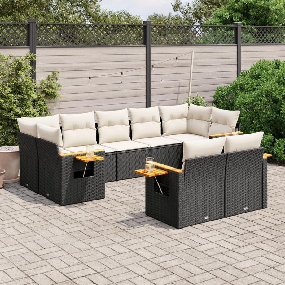 VidaXL set divano da giardino Polirattan  