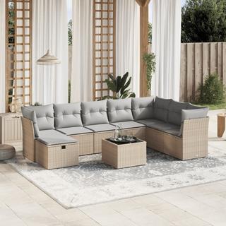 VidaXL set divano da giardino Polirattan  