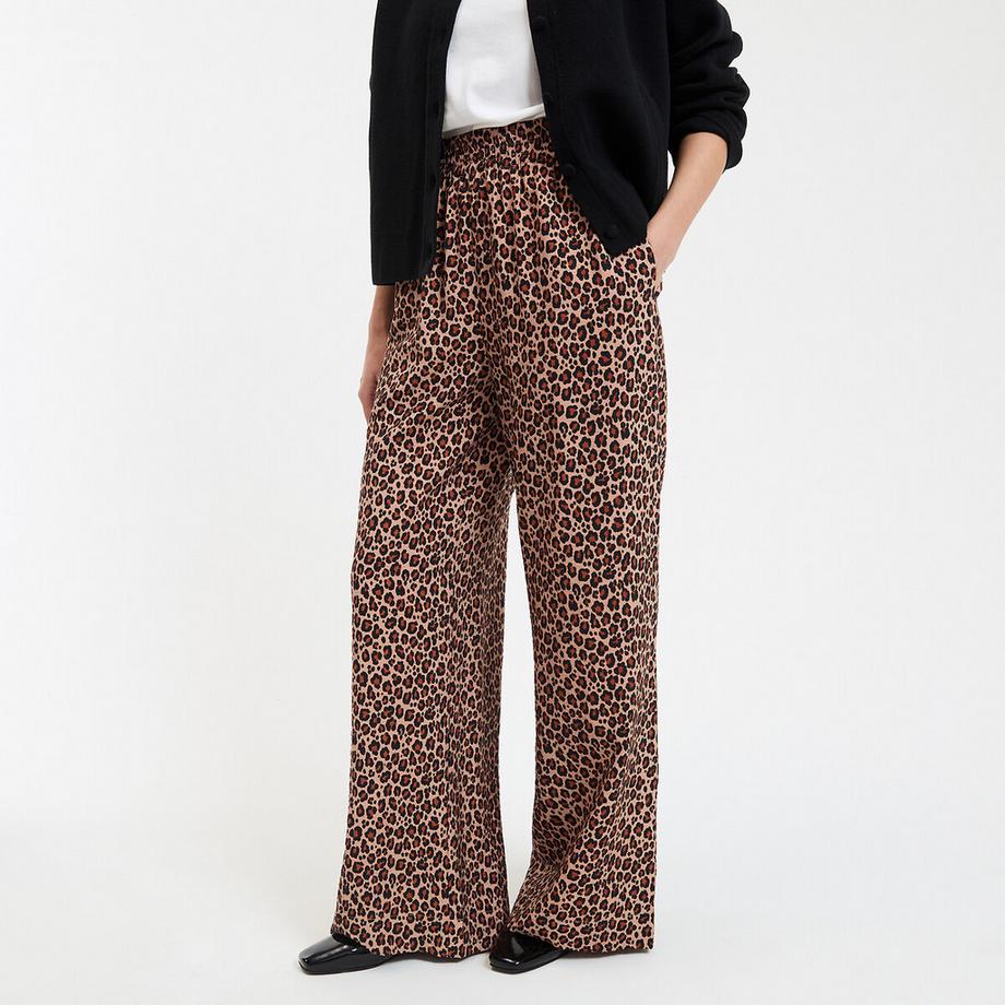 La Redoute Collections Pantaloni Larghi Stampa Leopardo  