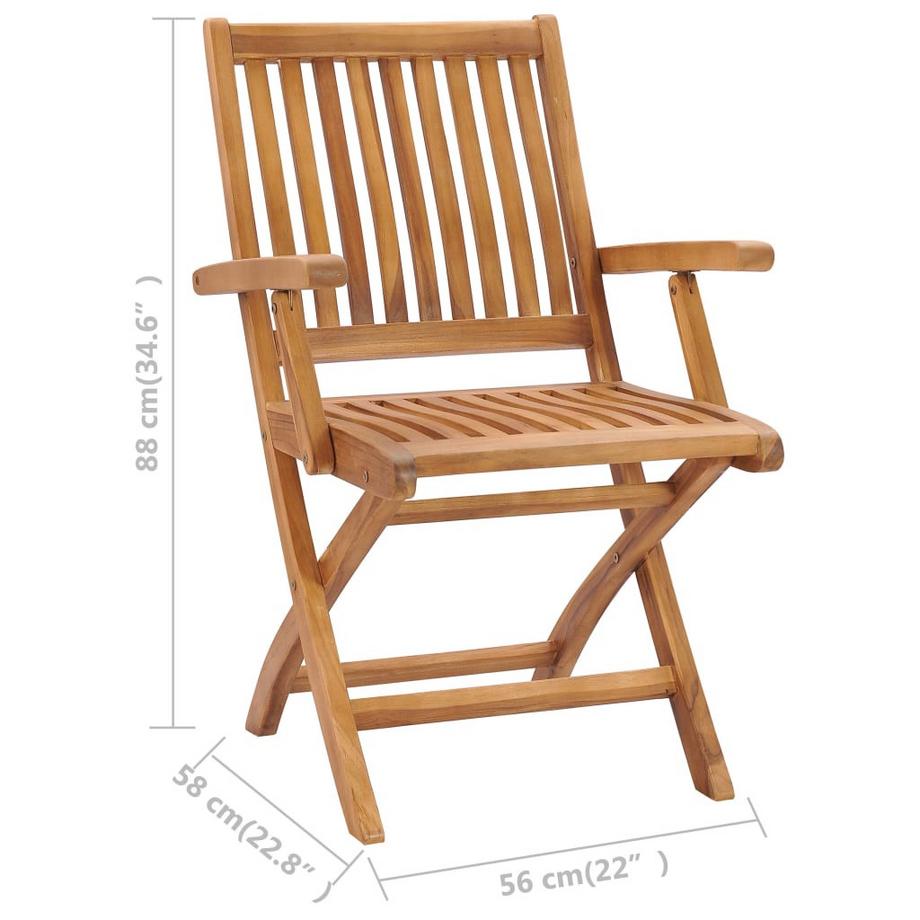 VidaXL Gartenstuhl teak  