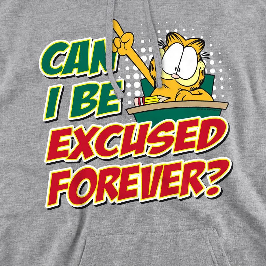 Garfield Excused Forever Felpa Con Cappuccio  