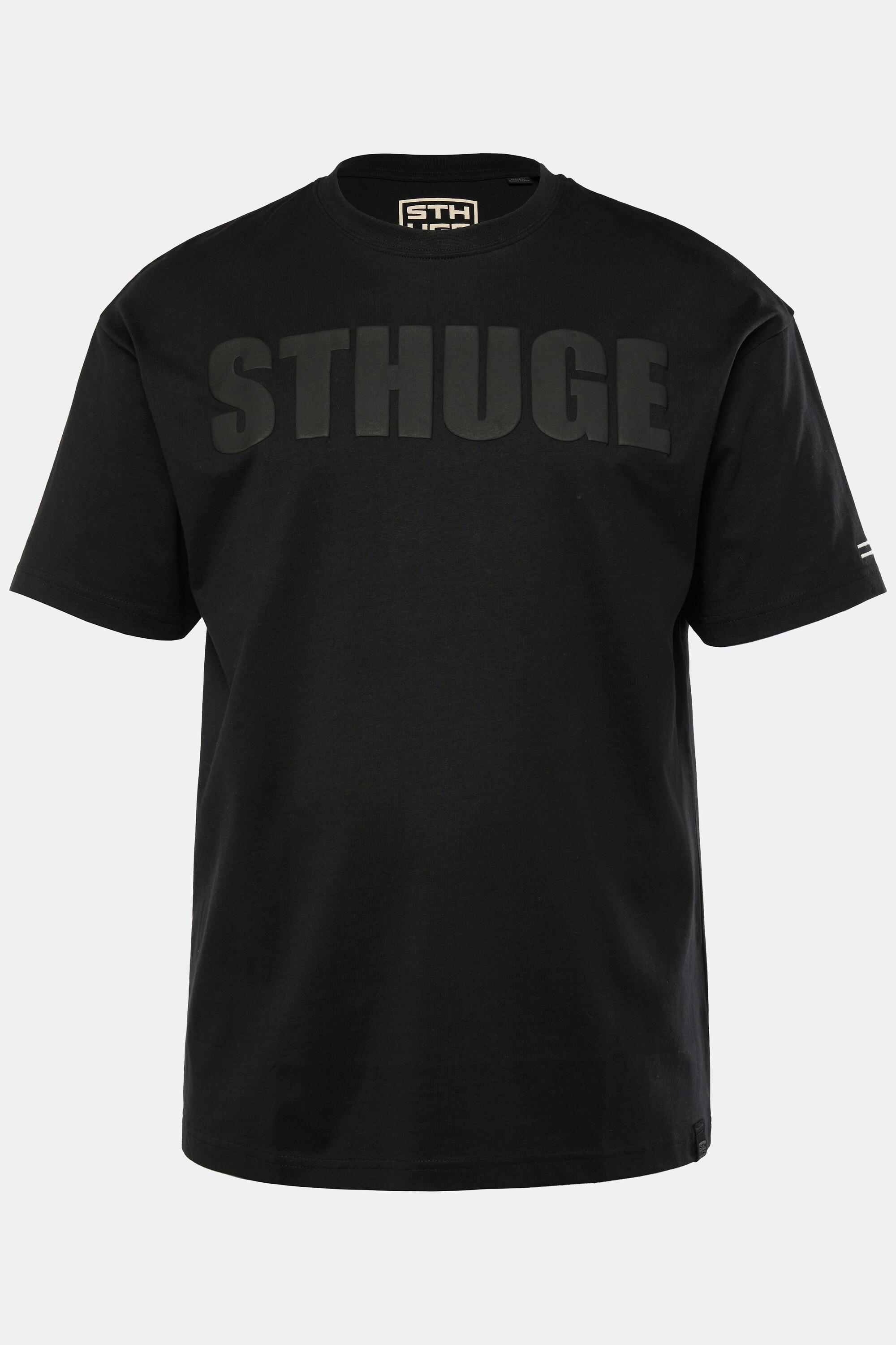 Sthuge Oversized Halbarm T-Shirt mit Brustprint  