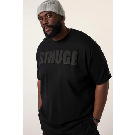 Sthuge Oversized Halbarm T-Shirt mit Brustprint  