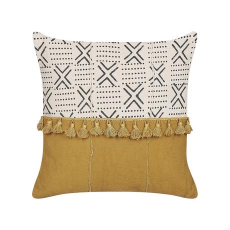 Beliani Coussin en Coton Boho WOODI  