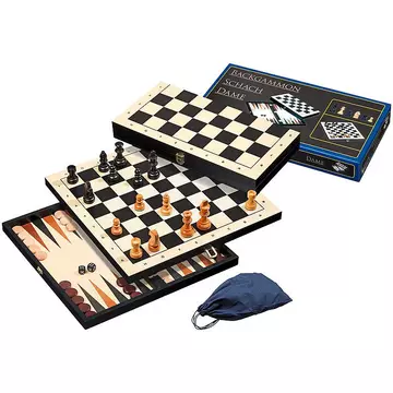 Spiele Schach-Backgammon-Dame-Set