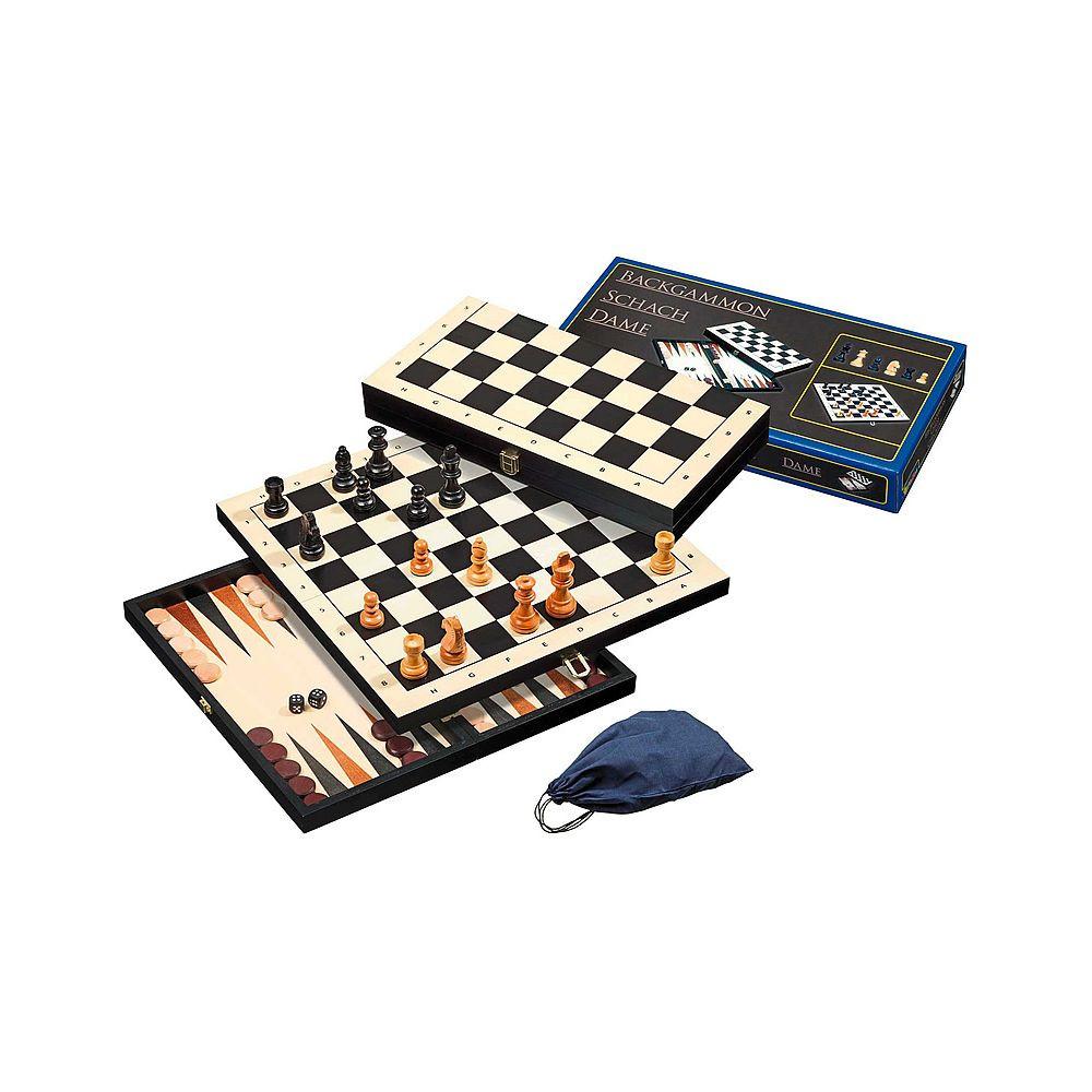 Philos  Spiele Schach-Backgammon-Dame-Set 