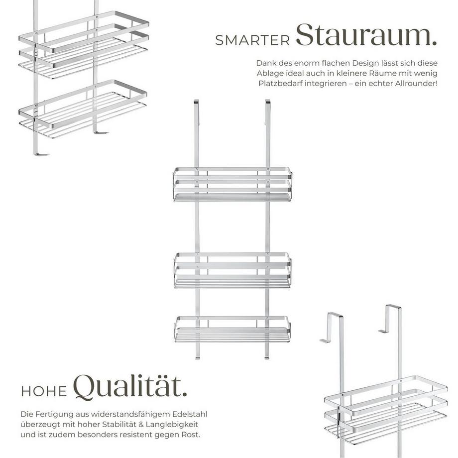 Tectake  Duschablage  aus rostfreiem Edelstahl zum Einhängen 