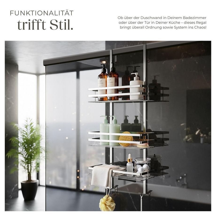 Tectake  Duschablage  aus rostfreiem Edelstahl zum Einhängen 