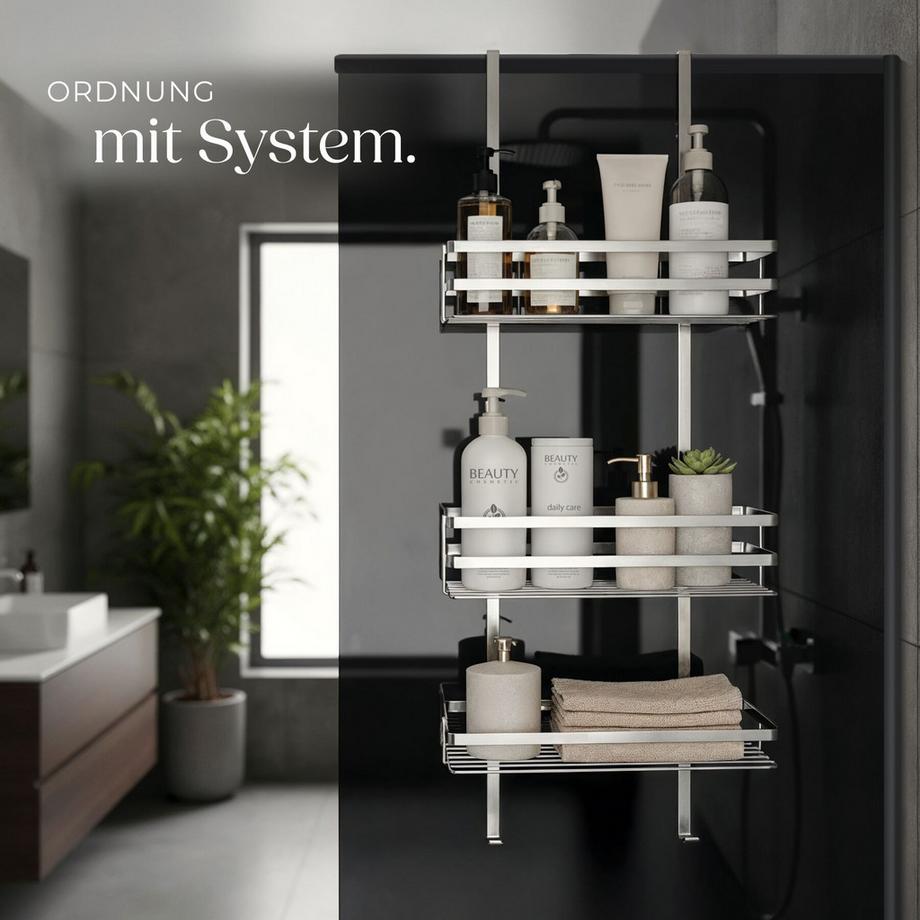 Tectake  Duschablage  aus rostfreiem Edelstahl zum Einhängen 