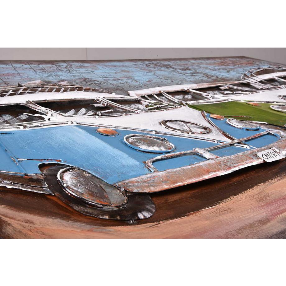 mutoni Quadro 3D in metallo 3 Bullis Visionik 120x80  