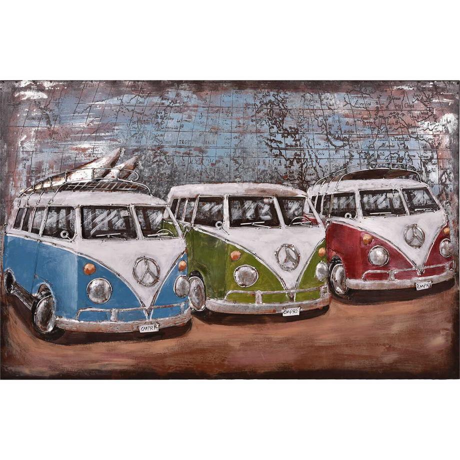 Tableau métallique 3D 3 Bullis Visionik 120x80