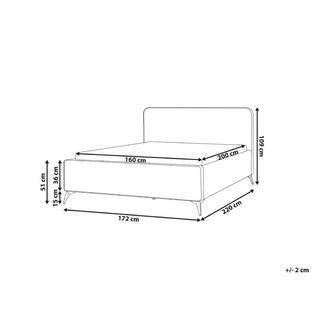 Beliani Bett mit Lattenrost aus Bouclé Klassisch VALOGNES  