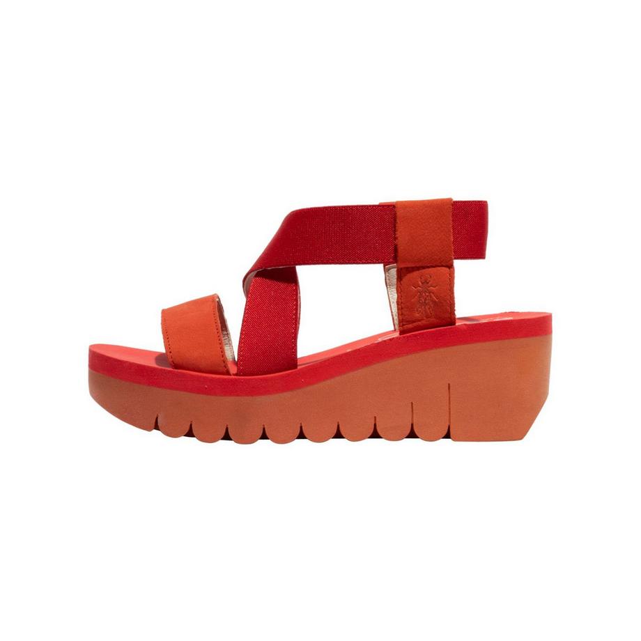 FLY London Sandalo con plateau e cinghie incrociate  