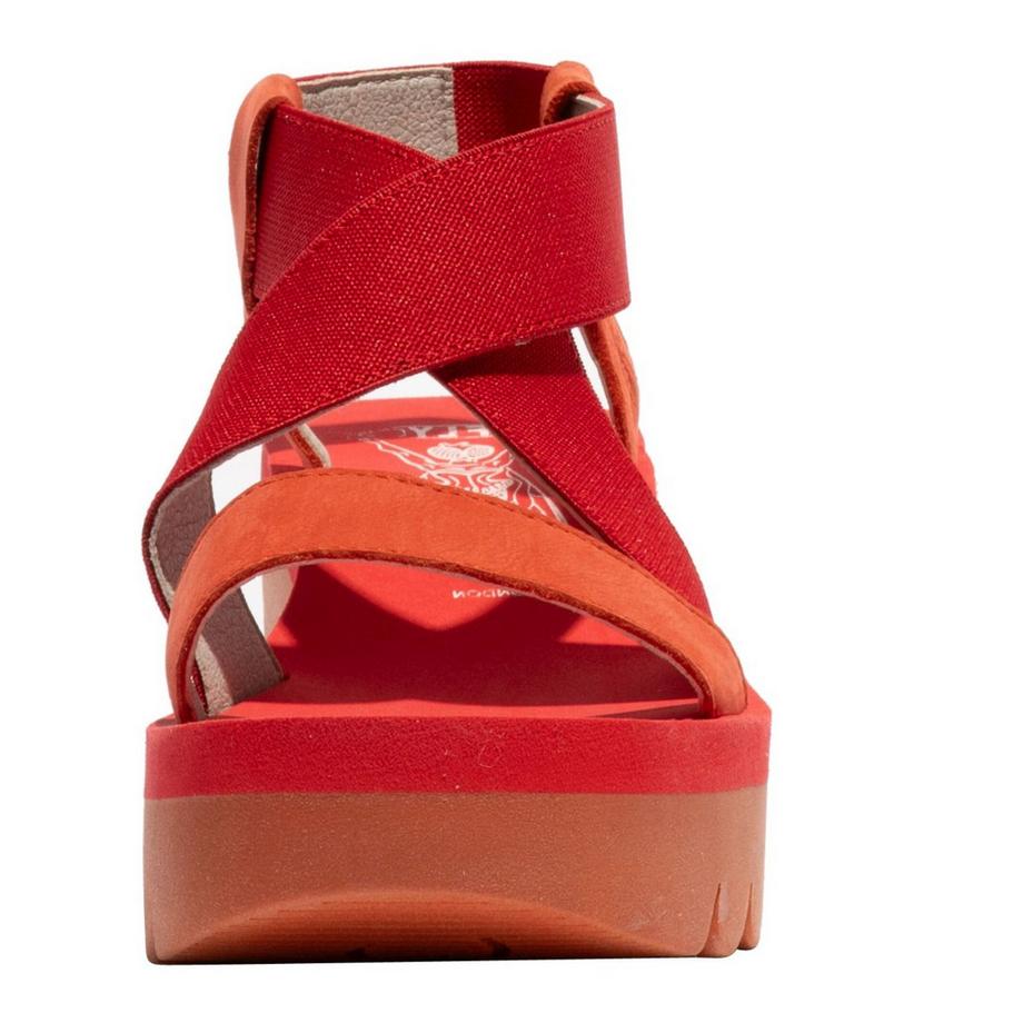 FLY London Sandalo con plateau e cinghie incrociate  
