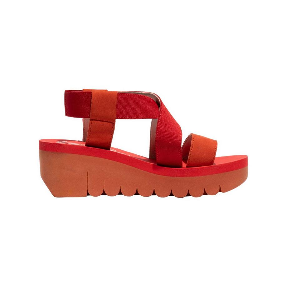 FLY London Sandalo con plateau e cinghie incrociate  