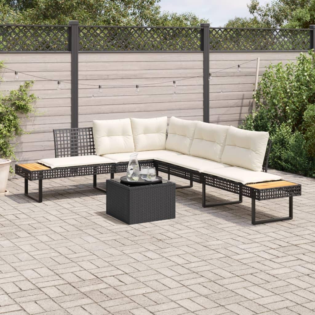 VidaXL set divano da giardino Polirattan  