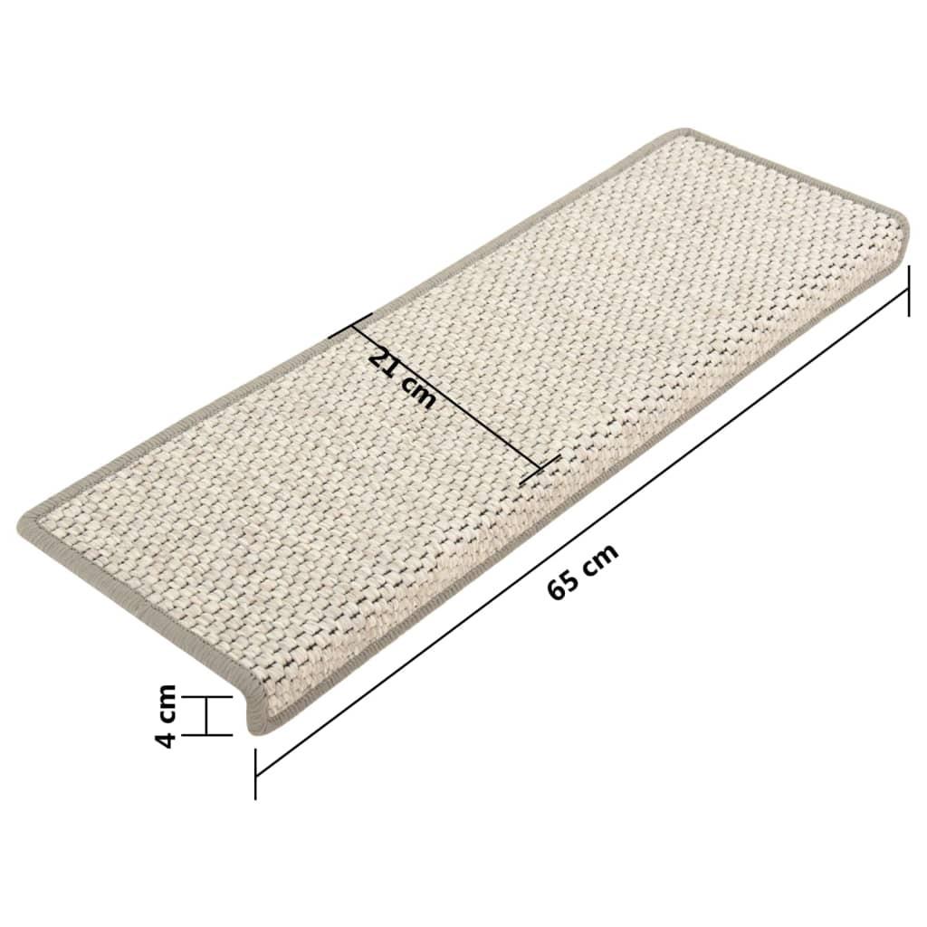 VidaXL Tapis d'escalier autocollants 15 pcs tissu  